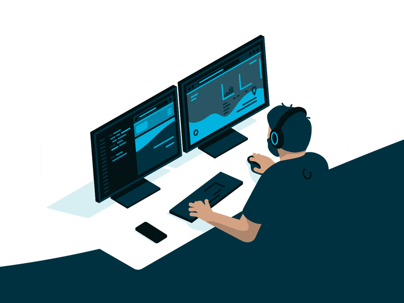 fond animé développeur site web